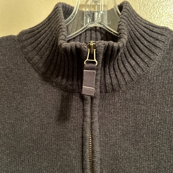 EUC Eddie Bauer Men’s Gray Mock-neck Knit Quarter Zip Sweater - Size XL - Picture 2 of 5